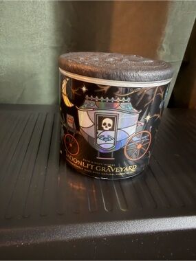 RARE!! Bath & Body Works Black and Holographic Moonlit Graveyard Candle HTF!!